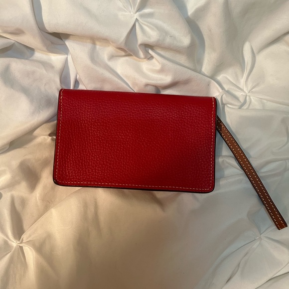 Dooney & Bourke Red Leather Wristlet - Picture 2 of 6